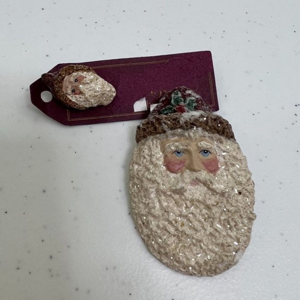 Enesco 1999 Linda Baldwin From a Nickel to The Belsnickle Santa Claus Brooch Pin